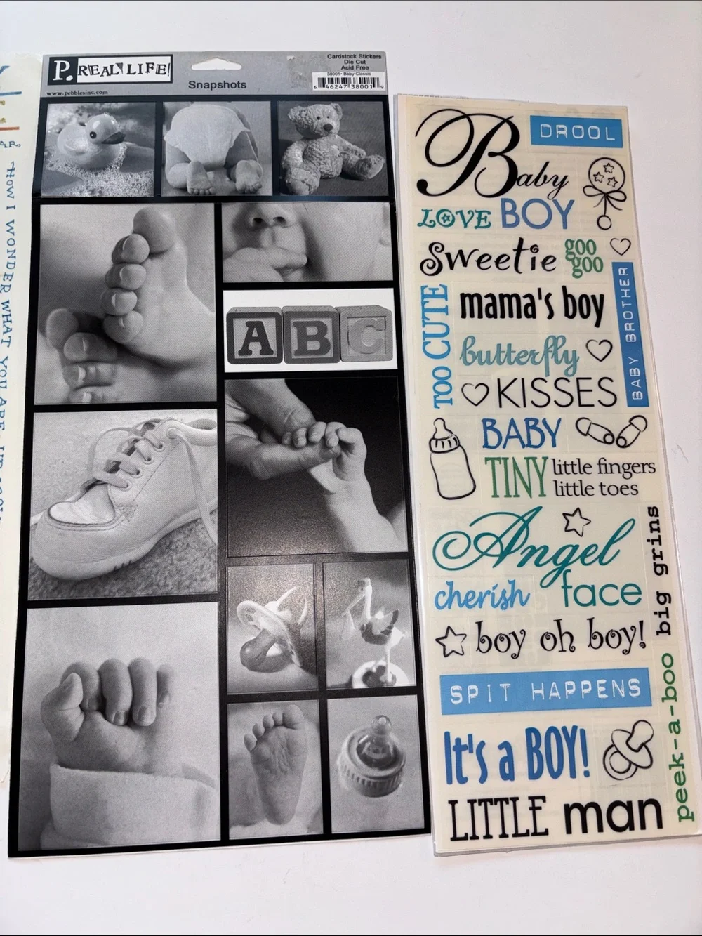 Baby Boy Scrapbook Stickers Baby Boy Scrapbook Embellishment Kit Junk Journal